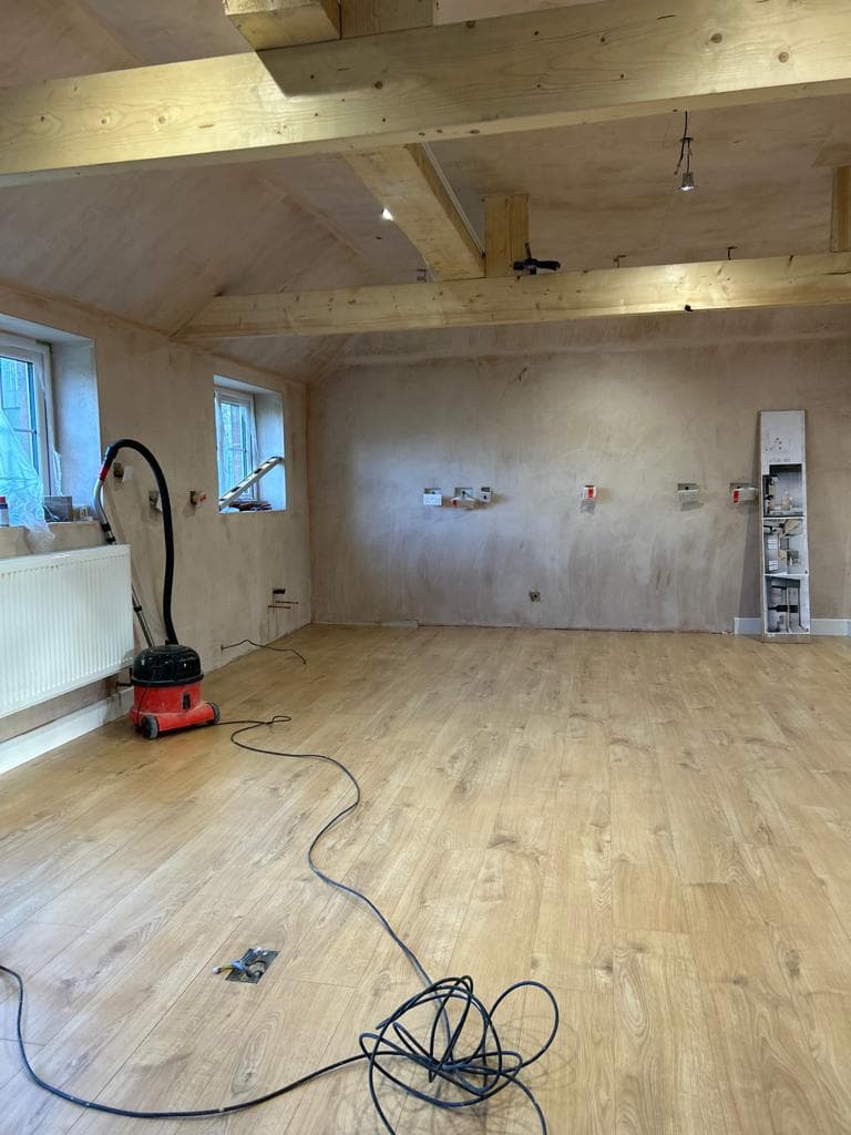 Professional plastering work